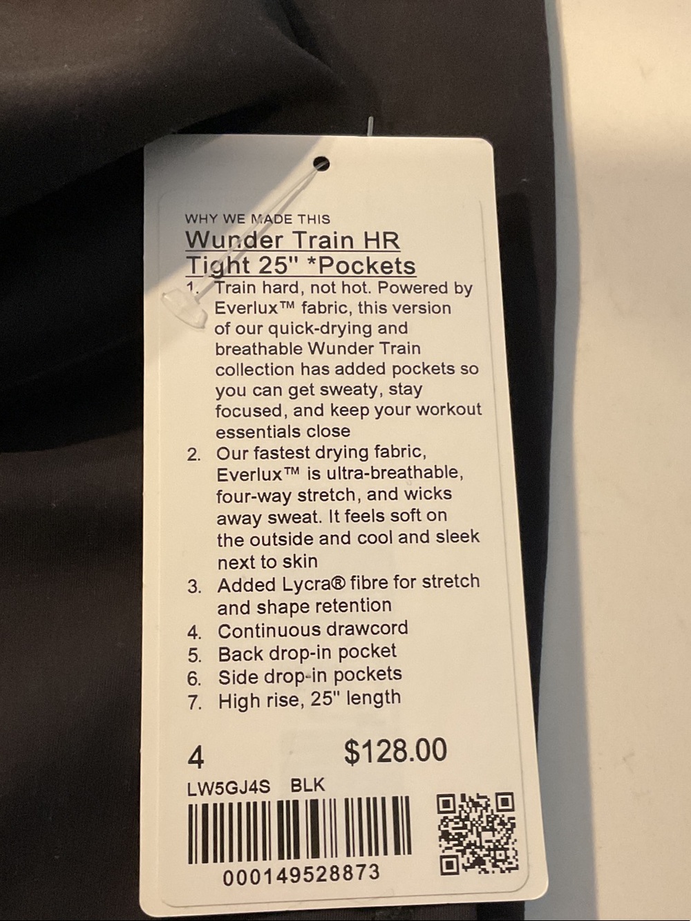 Lulu lemon wunder train with pockets